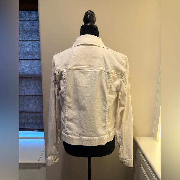 MICHAEL KORS point collar stretch white denim jacket - Picture 2 of 9
